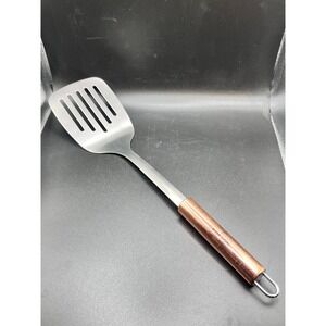 Crofton Stainless Steel Slotted Spatula Copper Handle Kitchen Utensil Vtg Flip